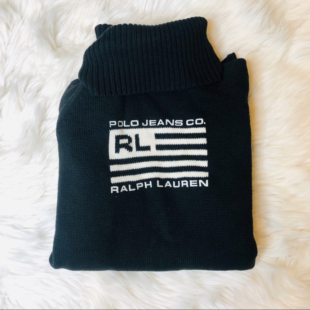 Vintage Polo Ralph Lauren |Flag Turtleneck Sweater